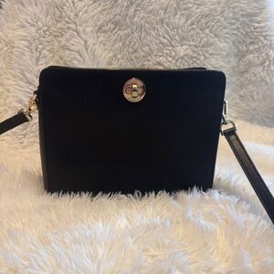 Michael Kors Black Turn Lock Crossbody Leather Purse- great condition!!